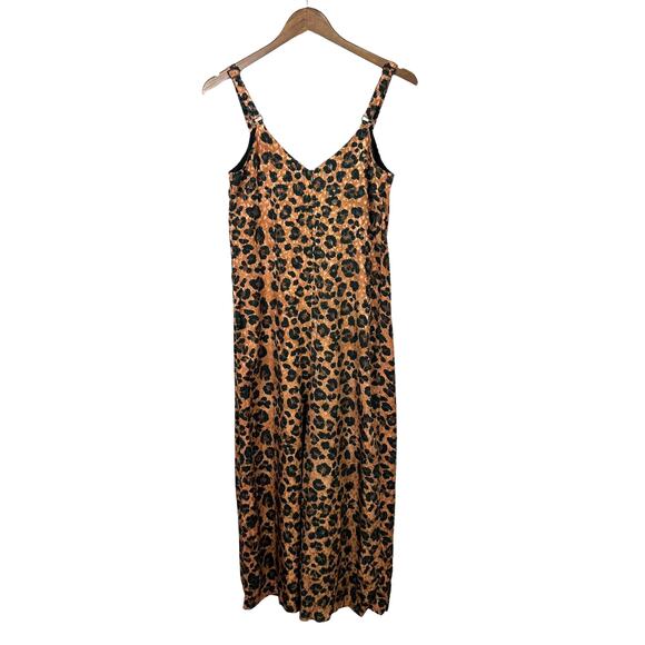 Gianni Bini Danielle Leopard Print Tank Strap Cropped Wide Leg Jumpsuit - Picture 5 of 13